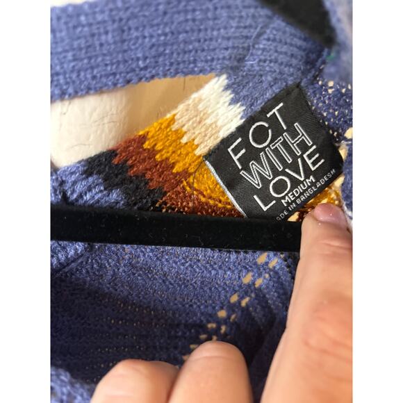 FCT with Love chevron cage back sweater Size Medium 4-8 - Picture 2 of 5